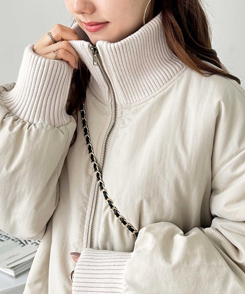 GeeRA（ジーラ）の「リブタートルフェイクダウンコート（ダウンジャケット/コート・レディース・ブラック/アイボリー・MEDIUM/LARGE）」の16枚目の写真