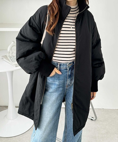 GeeRA（ジーラ）の「リブタートルフェイクダウンコート（ダウンジャケット/コート・レディース・ブラック/アイボリー・MEDIUM/LARGE）」の13枚目の写真