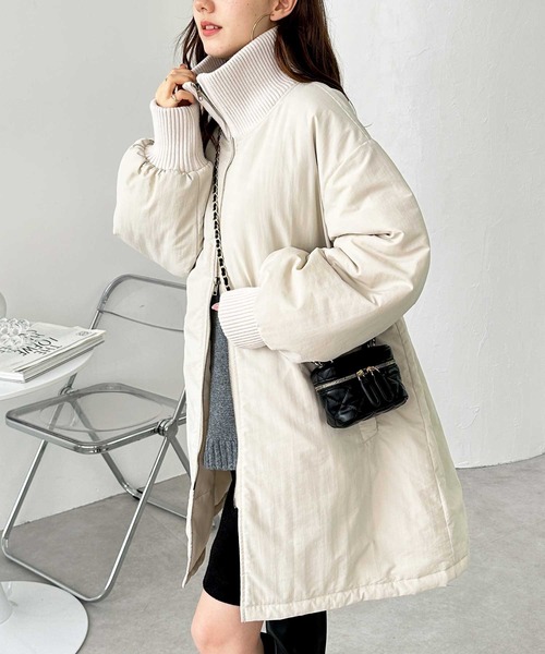 GeeRA（ジーラ）の「リブタートルフェイクダウンコート（ダウンジャケット/コート・レディース・ブラック/アイボリー・MEDIUM/LARGE）」の17枚目の写真