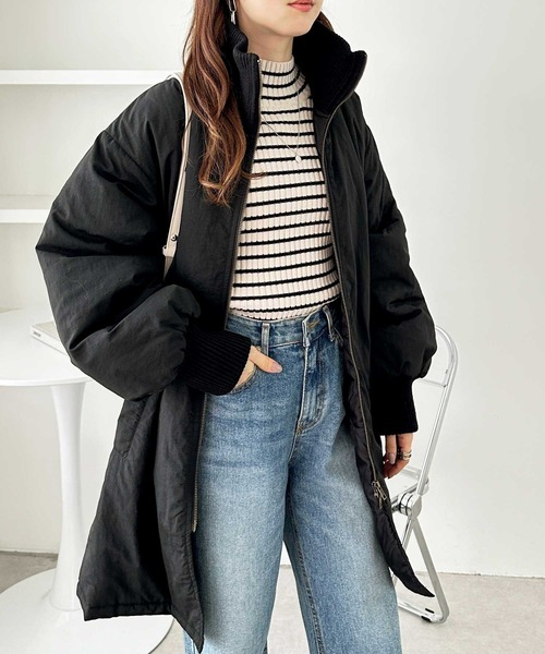 GeeRA（ジーラ）の「リブタートルフェイクダウンコート（ダウンジャケット/コート・レディース・ブラック/アイボリー・MEDIUM/LARGE）」の7枚目の写真