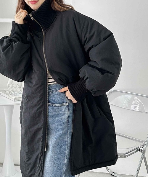 GeeRA（ジーラ）の「リブタートルフェイクダウンコート（ダウンジャケット/コート・レディース・ブラック/アイボリー・MEDIUM/LARGE）」の9枚目の写真