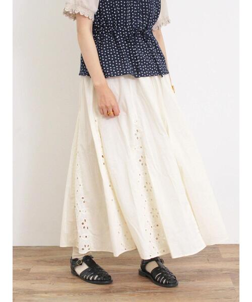 Samansa Mos2（サマンサ モスモス）の「オーバーレースパネル切替スカート（スカート・レディース・ブラック/キナリ/モカ・F）」の4枚目の写真