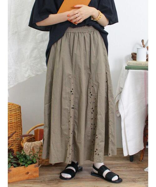 Samansa Mos2（サマンサ モスモス）の「オーバーレースパネル切替スカート（スカート・レディース・ブラック/キナリ/モカ・F）」の11枚目の写真