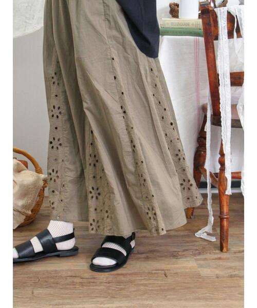 Samansa Mos2（サマンサ モスモス）の「オーバーレースパネル切替スカート（スカート・レディース・ブラック/キナリ/モカ・F）」の12枚目の写真