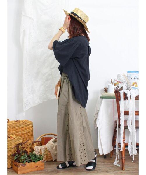 Samansa Mos2（サマンサ モスモス）の「オーバーレースパネル切替スカート（スカート・レディース・ブラック/キナリ/モカ・F）」の14枚目の写真