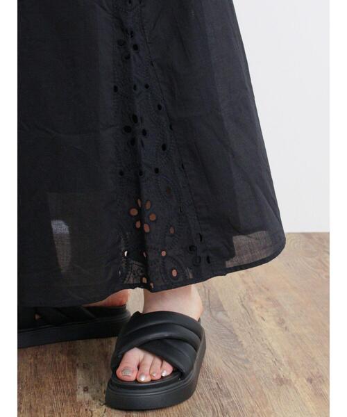 Samansa Mos2（サマンサ モスモス）の「オーバーレースパネル切替スカート（スカート・レディース・ブラック/キナリ/モカ・F）」の17枚目の写真