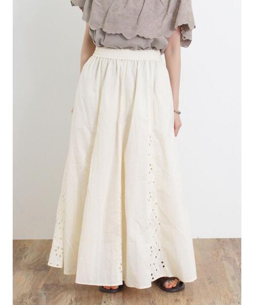 Samansa Mos2（サマンサ モスモス）の「オーバーレースパネル切替スカート（スカート・レディース・ブラック/キナリ/モカ・F）」の19枚目の写真