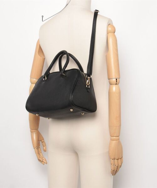 AULENTTI（オウレンティ）の「AULENTTI SMALL SHOULDER BAG  オウレンティ 2WAY スモールボストン ショルダーバッグ（ショルダーバッグ・レディース・ベージュ/ブラック・FREE）」の6枚目の写真