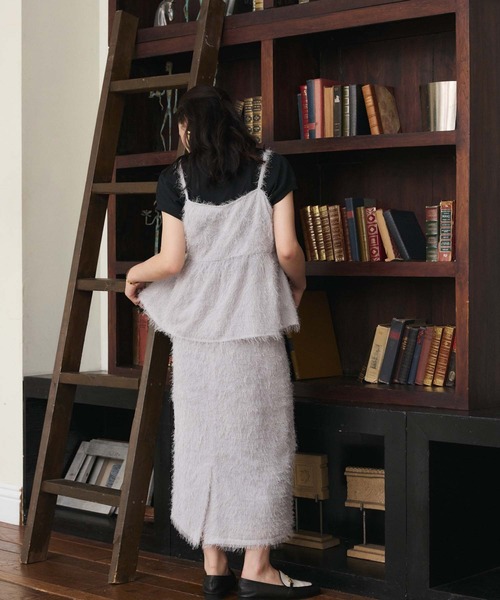 fifth（フィフス）の「シャギーキャミプルオーバー（キャミソール・レディース・ライトグレー/スモークピンク/ブラック・M）」の18枚目の写真