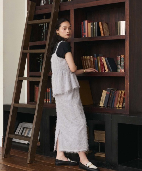 fifth（フィフス）の「シャギーキャミプルオーバー（キャミソール・レディース・ライトグレー/スモークピンク/ブラック・M）」の20枚目の写真