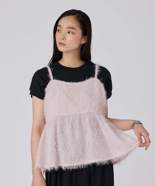 fifth（フィフス）の「シャギーキャミプルオーバー（キャミソール・レディース・ライトグレー/スモークピンク/ブラック・M）」の5枚目の写真