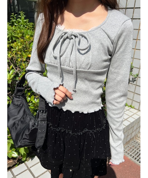 PHILLY（フィリー）の「【PHILLY】レースレイヤードリブトップス（T