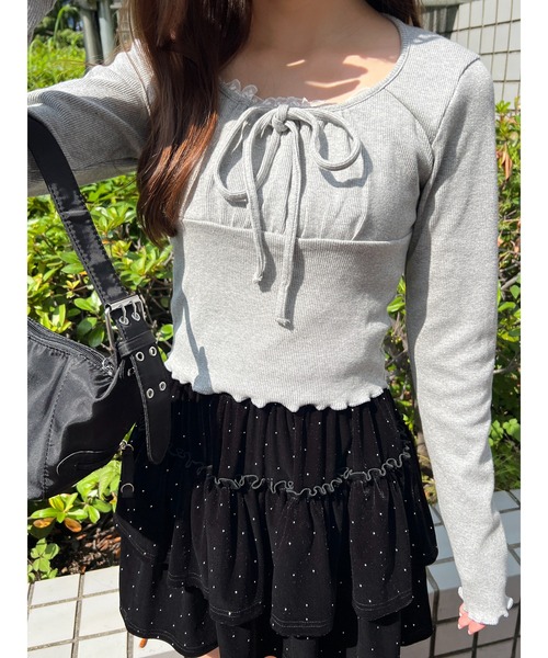 PHILLY（フィリー）の「【PHILLY】レースレイヤードリブトップス（T