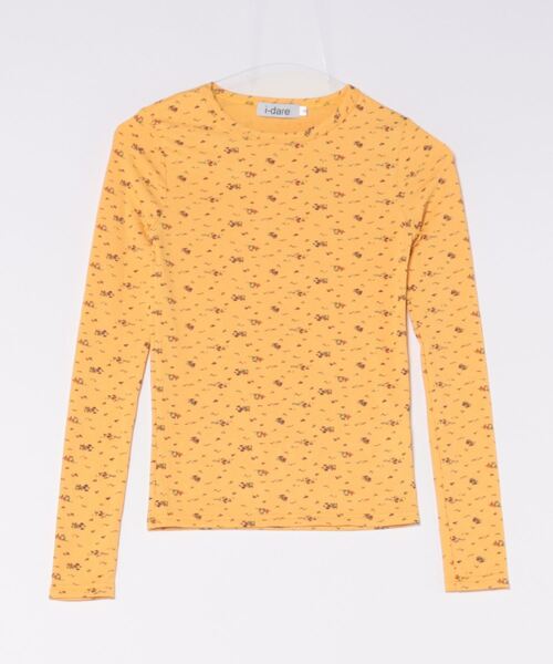 i-dare(アイディア)の「【i-dare】小花柄 カットソー(Tシャツ/カットソー・レディース・イエロー・SMALL/MEDIUM/LARGE)」の4枚目の写真