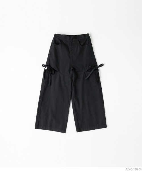 coca(coca)(コカ)の「キッズ サイドスリットリボン付きパンツ(デニムパンツ・キッズ・ブルー/ブラック・120/130/140/150)」の16枚目の写真