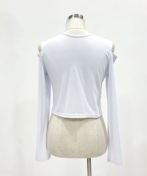 Newlyme(ニューリーミー)の「アシメントリーカットデザイントップス(Tシャツ/カットソー・レディース・ホワイト/ブラック/グレー・MEDIUM/LARGE/LL)」の12枚目の写真