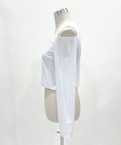 Newlyme(ニューリーミー)の「アシメントリーカットデザイントップス(Tシャツ/カットソー・レディース・ホワイト/ブラック/グレー・MEDIUM/LARGE/LL)」の13枚目の写真