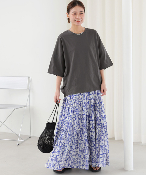 JOURNAL STANDARD relume(ジャーナルスタンダード レリューム)の「《追加2》タックコクーンプルオーバー(Tシャツ/カットソー・レディース・ブラック系その他/ホワイト/ライトグレー・FREE)」の4枚目の写真