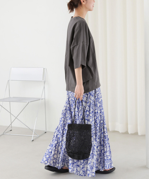 JOURNAL STANDARD relume(ジャーナルスタンダード レリューム)の「《追加2》タックコクーンプルオーバー(Tシャツ/カットソー・レディース・ブラック系その他/ホワイト/ライトグレー・FREE)」の8枚目の写真