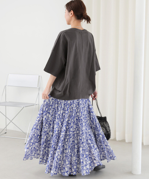 JOURNAL STANDARD relume(ジャーナルスタンダード レリューム)の「《追加2》タックコクーンプルオーバー(Tシャツ/カットソー・レディース・ブラック系その他/ホワイト/ライトグレー・FREE)」の9枚目の写真