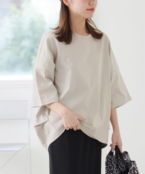 JOURNAL STANDARD relume(ジャーナルスタンダード レリューム)の「《追加2》タックコクーンプルオーバー(Tシャツ/カットソー・レディース・ブラック系その他/ホワイト/ライトグレー・FREE)」の20枚目の写真