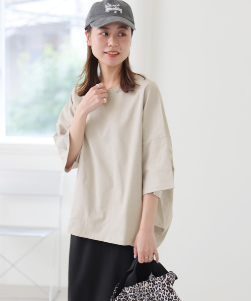 JOURNAL STANDARD relume(ジャーナルスタンダード レリューム)の「《追加2》タックコクーンプルオーバー(Tシャツ/カットソー・レディース・ブラック系その他/ホワイト/ライトグレー・FREE)」の21枚目の写真