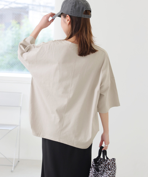 JOURNAL STANDARD relume(ジャーナルスタンダード レリューム)の「《追加2》タックコクーンプルオーバー(Tシャツ/カットソー・レディース・ブラック系その他/ホワイト/ライトグレー・FREE)」の22枚目の写真