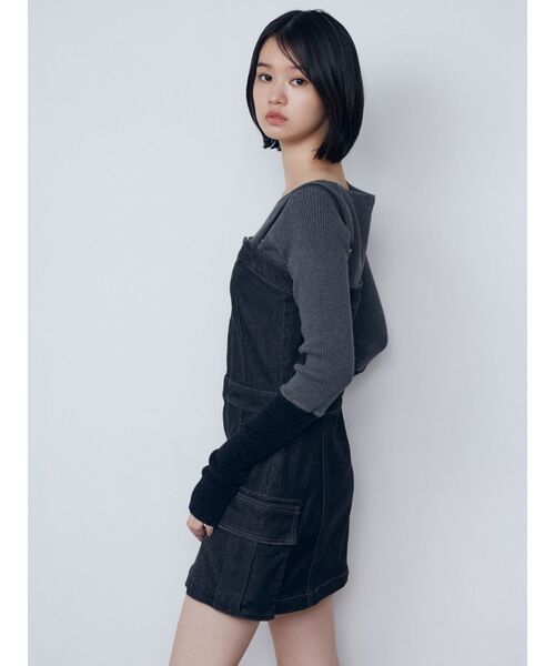 EMODA(エモダ)の「ハンドウォームリブニット(ニット/セーター・レディース・グレー/ブラック/アイボリー・FREE)」の10枚目の写真