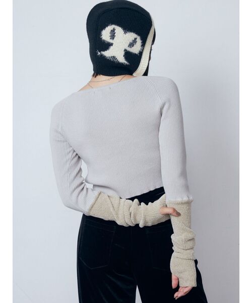 EMODA(エモダ)の「ハンドウォームリブニット(ニット/セーター・レディース・グレー/ブラック/アイボリー・FREE)」の22枚目の写真