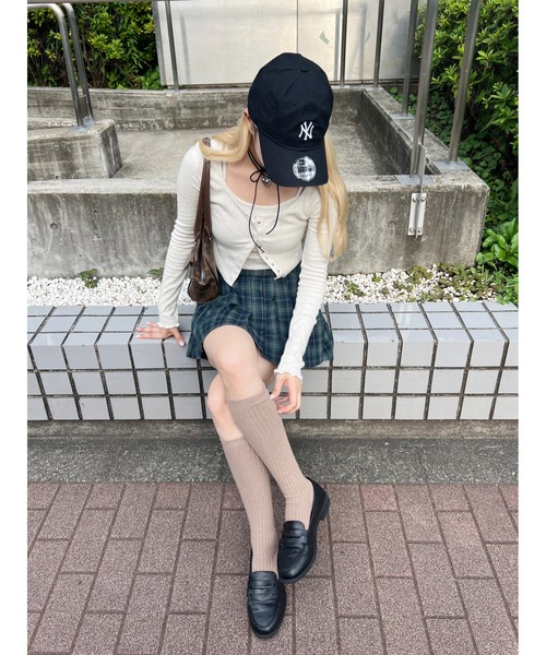 PHILLY（フィリー）の「【PHILLY】レースパイピングチェックミニスカパン（スカート・レディース・ブラック/グリーン/レッド・FREE）」の19枚目の写真