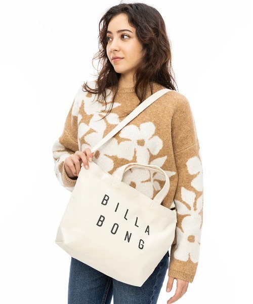 BILLABONG(ビラボン)の「BILLABONG レディース SHOULDER TOTE BAG バッグ 【2024年秋冬モデル】/ビラボン2WAYショルダートートバック(トートバッグ・レディース・ブラック/ナチュラル/グレー・FREE)」の3枚目の写真