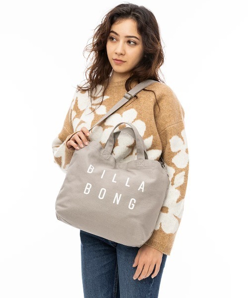 BILLABONG(ビラボン)の「BILLABONG レディース SHOULDER TOTE BAG バッグ 【2024年秋冬モデル】/ビラボン2WAYショルダートートバック(トートバッグ・レディース・ブラック/ナチュラル/グレー・FREE)」の1枚目の写真