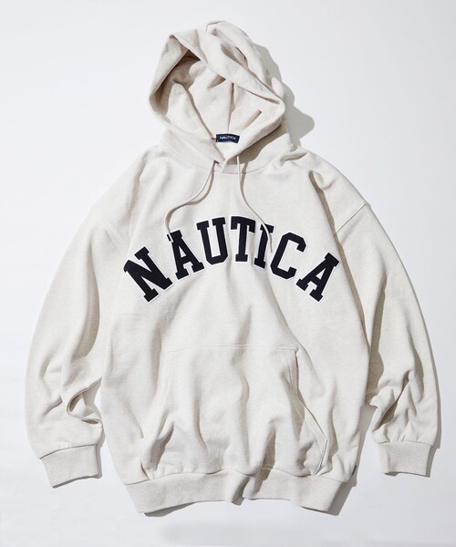 NAUTICA(ノーティカ)の「NAUTICA/ノーティカ Arch Logo Sweat Hoodie /アーチロゴ スウェットフーディ(パーカー・メンズ・アッシュグレー/ブラック/ネイビー/パープル・MEDIUM/SMALL/X-LARGE/LARGE)」の5枚目の写真