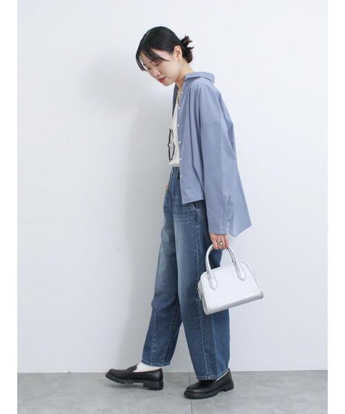 Samansa Mos2 blue(サマンサモスモスブルー)の「◎裾タックシャツ(シャツ/ブラウス・レディース・ブルー/チャコールグレー/ライトベージュ・F)」の16枚目の写真