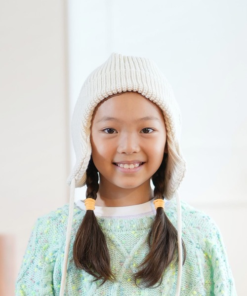 NEW ERA（ニューエラ）の「NEW ERA/ニューエラ キッズ ビーニー ニット帽 ﾋﾞｰﾆｰKNIT TRAPPER IVR 14325265（ニットキャップ/ビーニー・キッズ・アイボリー・YOUTH）」の6枚目の写真