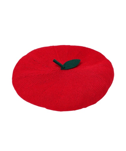 14+（イチヨンプラス）の「サーモリンゴベレー（ハンチング/ベレー帽・キッズ・グリーン/レッド・kids-S/kids-M）」の3枚目の写真