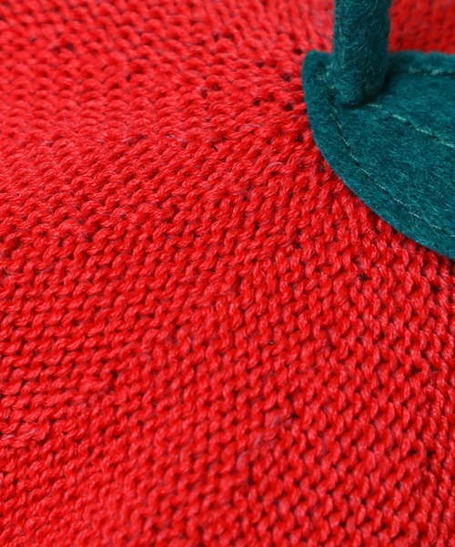 14+（イチヨンプラス）の「サーモリンゴベレー（ハンチング/ベレー帽・キッズ・グリーン/レッド・kids-S/kids-M）」の7枚目の写真