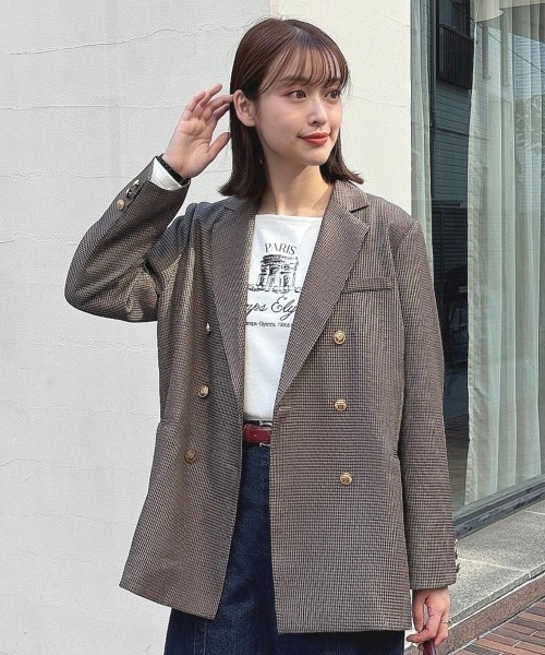 an another angelus（アンアナザーアンジェラス）の「シャンゼリゼ通りプリントロンＴ/ananotherangelus/fint　フィント（Tシャツ/カットソー・レディース・オフホワイト/ライトグレー・FREE）」の10枚目の写真