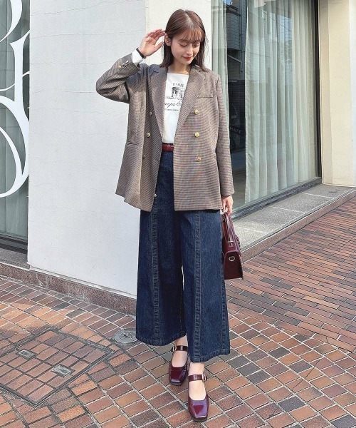 an another angelus（アンアナザーアンジェラス）の「シャンゼリゼ通りプリントロンＴ/ananotherangelus/fint　フィント（Tシャツ/カットソー・レディース・オフホワイト/ライトグレー・FREE）」の11枚目の写真