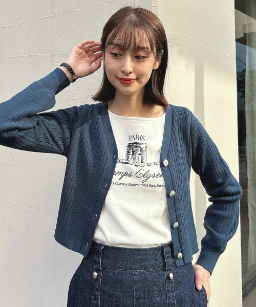 an another angelus（アンアナザーアンジェラス）の「シャンゼリゼ通りプリントロンＴ/ananotherangelus/fint　フィント（Tシャツ/カットソー・レディース・オフホワイト/ライトグレー・FREE）」の12枚目の写真