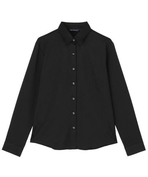 TOKYO SHIRTS(トウキョウシャツ)の「【吸水速乾】【COFREX】レギュラー レディース長袖デザインシャツ(シャツ/ブラウス・レディース・ブラック・M/XL/L/LL/S)」の1枚目の写真