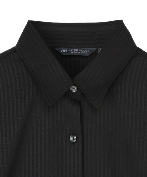 TOKYO SHIRTS(トウキョウシャツ)の「【吸水速乾】【COFREX】レギュラー レディース長袖デザインシャツ(シャツ/ブラウス・レディース・ブラック・M/XL/L/LL/S)」の3枚目の写真