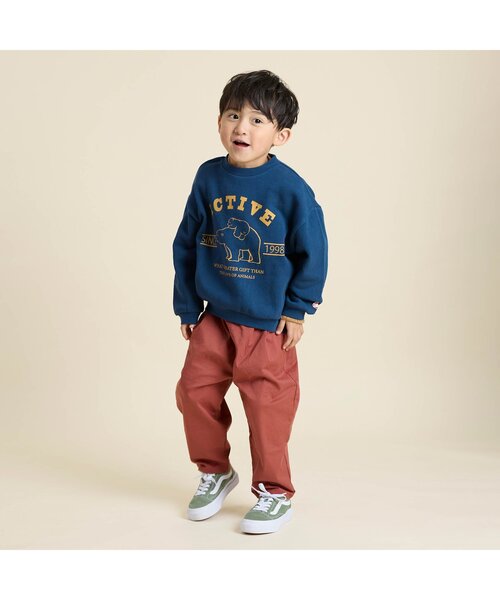 Seraph(セラフ)の「微起毛ストレッチバレルパンツ(その他パンツ・キッズ・オリーブ/レンガ/キナリ/ネイビー・80/90/100/110/120/130/140)」の5枚目の写真