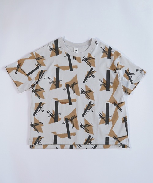 sneeuw（スニュウ）の「コンポジションTシャツ（Tシャツ/カットソー・レディース・ライトグレー/ベージュ・1/3）」の5枚目の写真