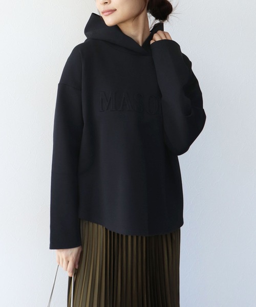 TITE IN THE STORE(ティテ インザ ストア)の「エンボスロゴポンチフーディパーカー(パーカー・レディース・チャコールグレー/ブラック・38)」の1枚目の写真