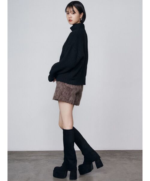 EMODA（エモダ）の「シャギータックショートパンツ（その他パンツ・レディース・グレー/ブラウン・MEDIUM/SMALL）」の10枚目の写真