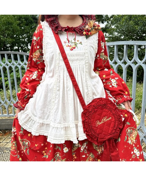 PINK HOUSE ピンクハウス　美品✨️　野ばらとチェリープリントワンピース 野ばらとチェリープリントワンピース｜ピンクハウスオフィシャル