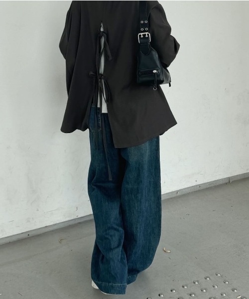 nemne store（ネンネストア）の「《Delfy》ワイドバギーデニムパンツ（デニムパンツ・レディース・インディゴブルー・MEDIUM/SMALL）」の8枚目の写真