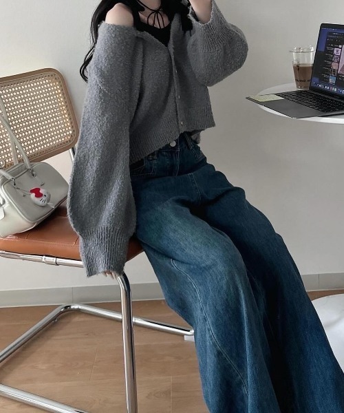 nemne store（ネンネストア）の「《Delfy》ワイドバギーデニムパンツ（デニムパンツ・レディース・インディゴブルー・MEDIUM/SMALL）」の3枚目の写真