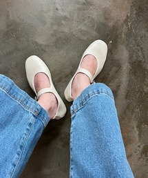 StyleSea（スタイルシー）の「ストラップ付きラウンドトゥフラットシューズ（バレエシューズ）」